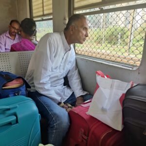 In a local train in Mumbai